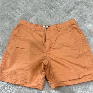 Mountain Khakis Orange Flat Front Shorts Lightweight Cotton